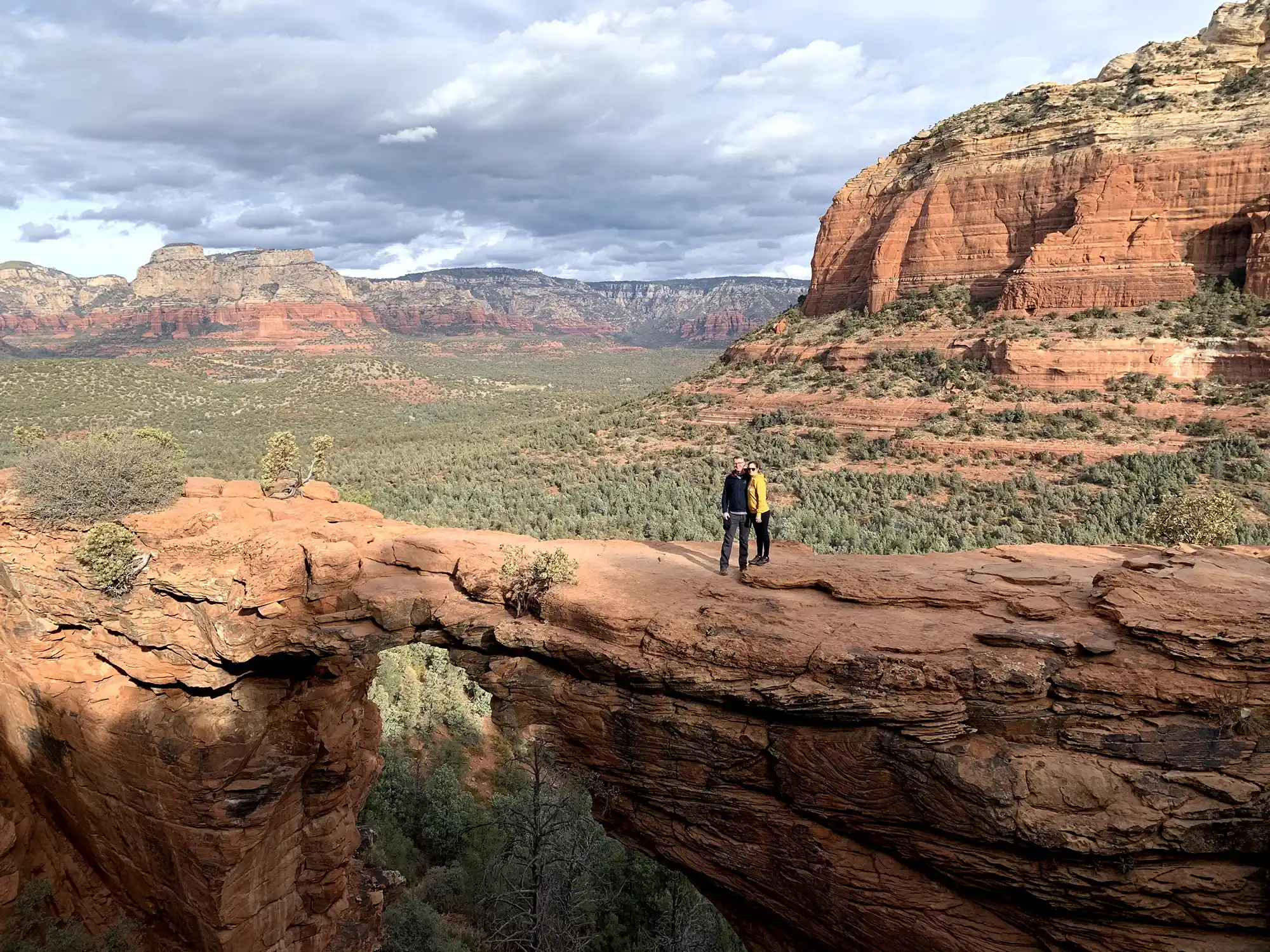 Justin Goodson and Rebecca Reid at Devil's Bridge in Sedona