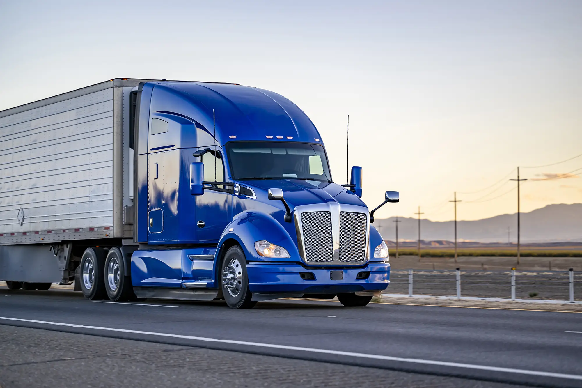 Semi-truck on the highway