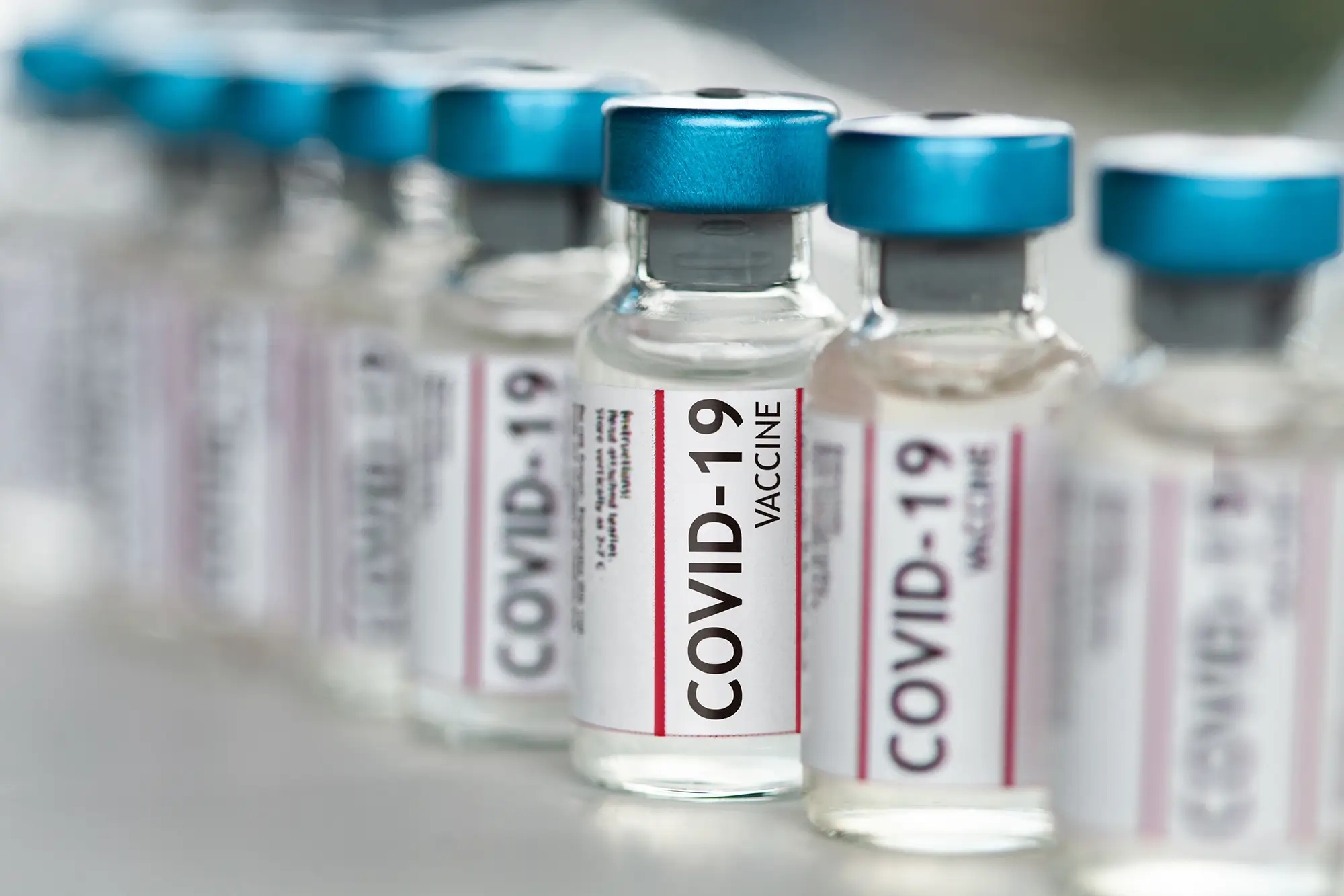 Vials of COVID-19 vaccines